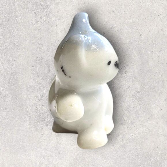 Vintage Japan Miniature Bulldog & Cat Figurines Pair Porcelain MCM Cute Animals - Picture 8 of 13